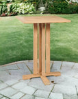 Oasis 3 - Piece Square Bar Height Teak Outdoor Dining Set - LOOMLAN - HiTeak - Outdoor Bistro Sets