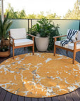 LOOMLAN Rugs Oceana Orange Washable Indoor-Outdoor Rug