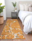 LOOMLAN Rugs Oceana Orange Washable Indoor-Outdoor Rug