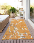 LOOMLAN Rugs Oceana Orange Washable Indoor-Outdoor Rug