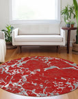 LOOMLAN Rugs Oceana Red Washable Indoor-Outdoor Rug