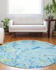 LOOMLAN Rugs Oceana Sky Washable Indoor-Outdoor Rug