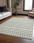 LOOMLAN Rugs Octavia Ivory Washable Indoor-Outdoor Rug