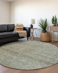 LOOMLAN Rugs Omera Green Washable Indoor-Outdoor Rug