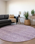 LOOMLAN Rugs Omera Purple Washable Indoor-Outdoor Rug