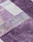 LOOMLAN Rugs Omera Purple Washable Indoor-Outdoor Rug