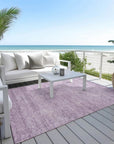 LOOMLAN Rugs Omera Purple Washable Indoor-Outdoor Rug