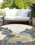 LOOMLAN Rugs Opalineh Brown Washable Indoor-Outdoor Rug