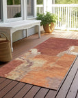 LOOMLAN Rugs Orave Orange Washable Indoor-Outdoor Rug