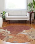 LOOMLAN Rugs Orave Orange Washable Indoor-Outdoor Rug