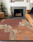 LOOMLAN Rugs Orave Orange Washable Indoor-Outdoor Rug