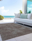 LOOMLAN Rugs Orlena Brown Washable Indoor-Outdoor Rug