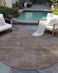 LOOMLAN Rugs Orlena Brown Washable Indoor-Outdoor Rug