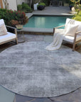 LOOMLAN Rugs Orlena Gray Washable Indoor-Outdoor Rug
