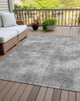LOOMLAN Rugs Orlena Gray Washable Indoor-Outdoor Rug
