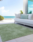 LOOMLAN Rugs Orlena Green Washable Indoor-Outdoor Rug