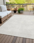 LOOMLAN Rugs Orlena Ivory Washable Indoor-Outdoor Rug