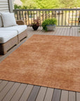 LOOMLAN Rugs Orlena Orange Washable Indoor-Outdoor Rug