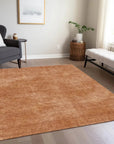 LOOMLAN Rugs Orlena Orange Washable Indoor-Outdoor Rug