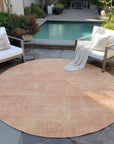 LOOMLAN Rugs Orlena Peach Washable Indoor-Outdoor Rug