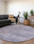 LOOMLAN Rugs Orlena Purple Washable Indoor-Outdoor Rug