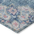 LOOMLAN Rugs Ornella Blue Washable Indoor-Outdoor Rug