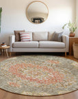 LOOMLAN Rugs Ornella Brown Washable Indoor-Outdoor Rug