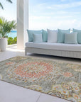 LOOMLAN Rugs Ornella Brown Washable Indoor-Outdoor Rug