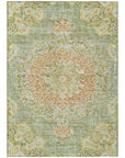 LOOMLAN Rugs Ornella Green Washable Indoor-Outdoor Rug