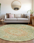 LOOMLAN Rugs Ornella Green Washable Indoor-Outdoor Rug