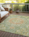 LOOMLAN Rugs Ornella Green Washable Indoor-Outdoor Rug