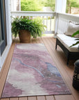LOOMLAN Rugs Ornitha Pink Washable Indoor-Outdoor Rug