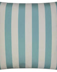 Outdoor Café Stripe Pillow - Aqua - LOOMLAN - D.V. Kap - Outdoor Pillows