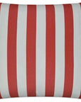 Outdoor Café Stripe Pillow - Red - LOOMLAN - D.V. Kap - Outdoor Pillows