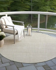 LOOMLAN Rugs Owen Beige Washable Indoor-Outdoor Rug