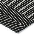LOOMLAN Rugs Owen Black Washable Indoor-Outdoor Rug