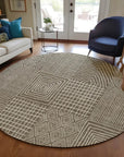 LOOMLAN Rugs Owen Brown Washable Indoor-Outdoor Rug