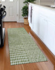 LOOMLAN Rugs Owen Green Washable Indoor-Outdoor Rug