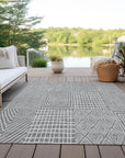 LOOMLAN Rugs Owen Grey Washable Indoor-Outdoor Rug