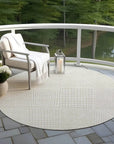 LOOMLAN Rugs Owen Ivory Washable Indoor-Outdoor Rug