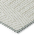 LOOMLAN Rugs Owen Ivory Washable Indoor-Outdoor Rug