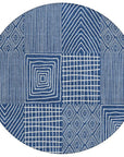 LOOMLAN Rugs Owen Navy Washable Indoor-Outdoor Rug