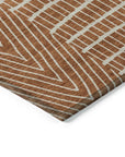 LOOMLAN Rugs Owen Orange Washable Indoor-Outdoor Rug