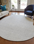 LOOMLAN Rugs Owen Silver Washable Indoor-Outdoor Rug