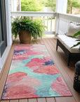 LOOMLAN Rugs Palazira Pink Washable Indoor-Outdoor Rug