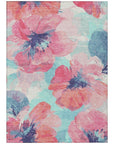 LOOMLAN Rugs Palazira Pink Washable Indoor-Outdoor Rug