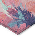LOOMLAN Rugs Palazira Pink Washable Indoor-Outdoor Rug