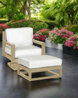 Palm Beach Poly Lumber Square Ottoman Sunbrella Cushion - LOOMLAN - Breezesta - Outdoor Ottomans