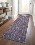 LOOMLAN Rugs Percy Purple Washable Indoor-Outdoor Rug