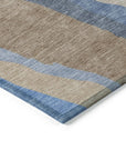 LOOMLAN Rugs Petala Brown Washable Indoor-Outdoor Rug